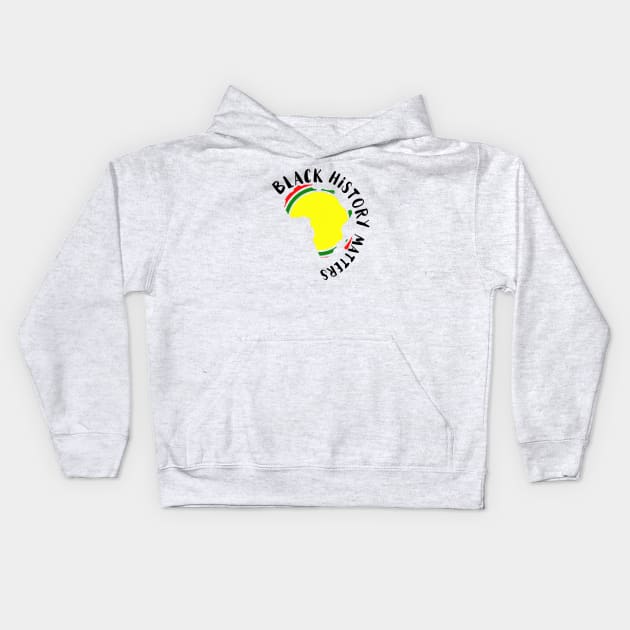 Black History Matters Kids Hoodie by Cargoprints